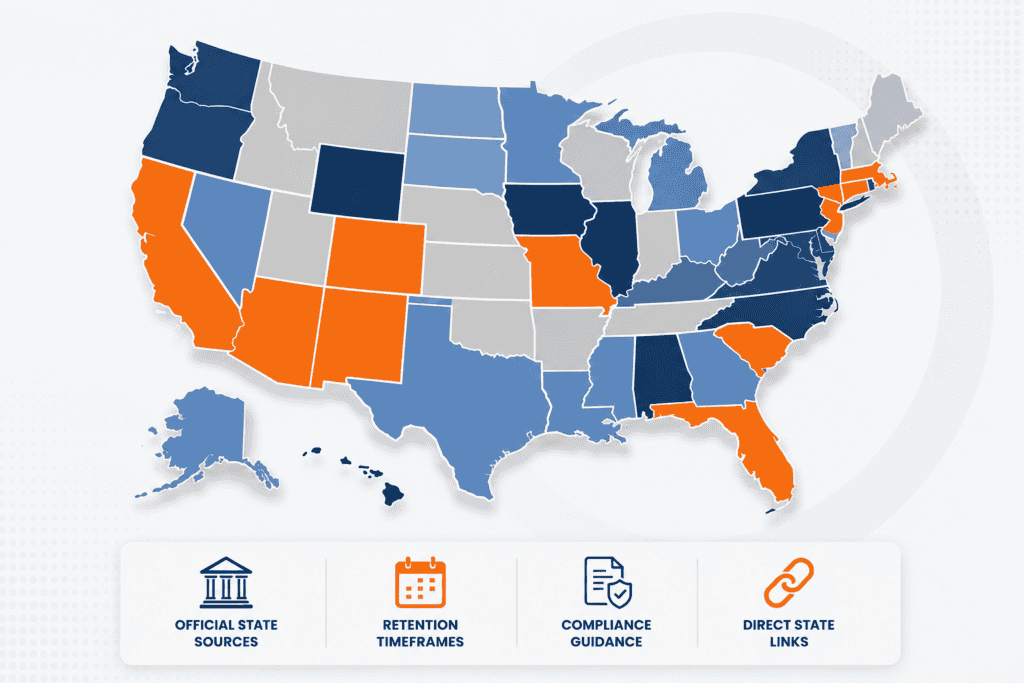 X-ray record retention requirements by state